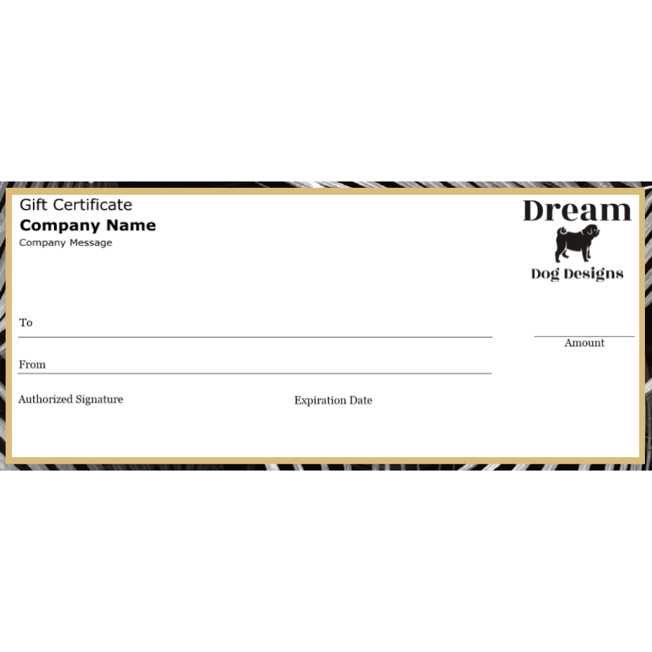 Dream Dog Designs Gift Card