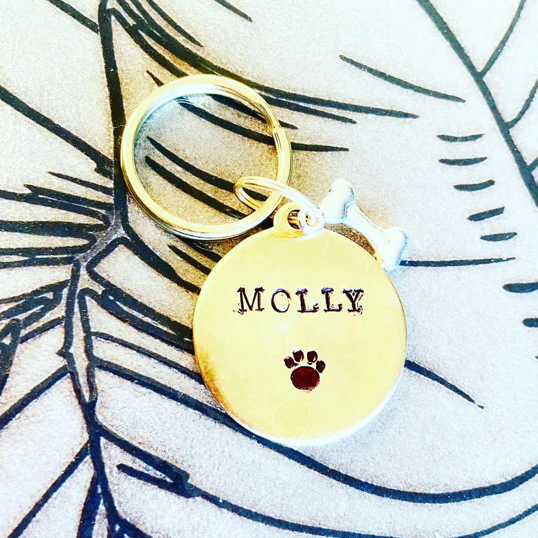Dream Tags w/ Charm - Bespoke Handcrafted Dog Tags