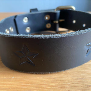 Dream Star Black Leather Collar